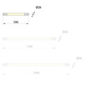 LED tube NANO LED T8, 60cm, 9W