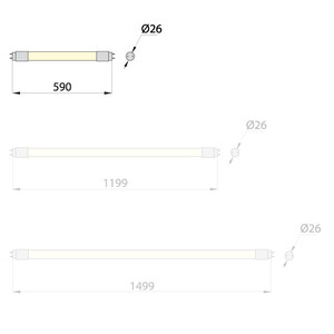 LED tube NANO LED T8, 60cm, 9W